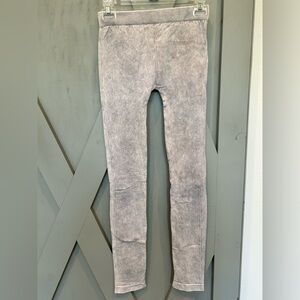 3 PAIRS of Moto leggings: size small, marble, maroon and dark grey/black!